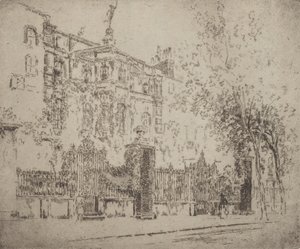 Rossetin talo, 1906. tekijältä Joseph Pennell