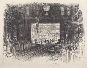 Shell Factory, nro II, 1917. tekijältä Joseph Pennell