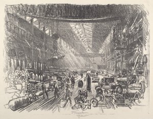 Shell Factory, No.I, 1917. tekijältä Joseph Pennell