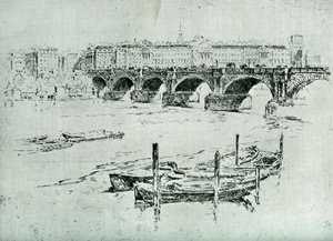 Somerset House, 1928. tekijältä Joseph Pennell
