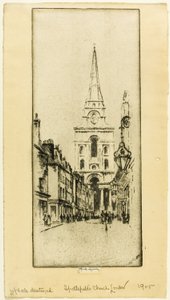 Spitalfieldsin kirkko tekijältä Joseph Pennell