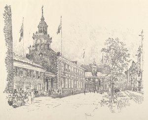 Valtion rakennukset, 1912. tekijältä Joseph Pennell