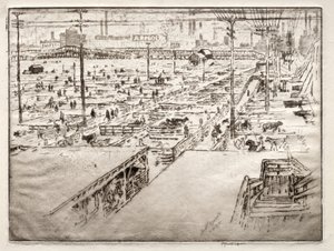 Stockyards, Chicago tekijältä Joseph Pennell