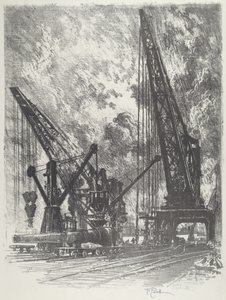 Big Gun Away, 1916. tekijältä Joseph Pennell