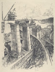 Lähestymistapa Gatunin lukkoon, 1912. tekijältä Joseph Pennell