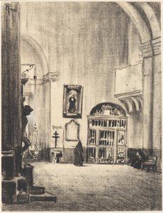Cervantesin kastefontti, Santa Maria la Mayor, Alcalá tekijältä Joseph Pennell