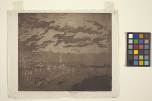The Bay, New York (akvatinta) tekijältä Joseph Pennell