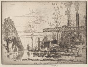 Brysselin kanava, moderni Hobbema tekijältä Joseph Pennell