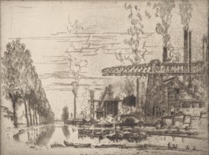 Brysselin kanava, A Modern Hobbema, 1910. tekijältä Joseph Pennell