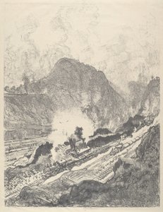 Culebra-leikkaus, 1912. tekijältä Joseph Pennell