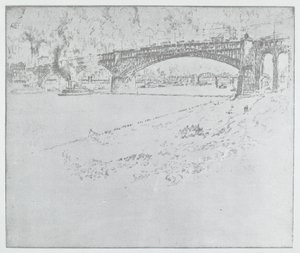 Eads Bridge, St. Louis [ylhäällä], 1919 tai sen jälkeen. tekijältä Joseph Pennell