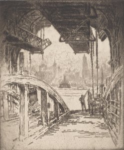 Lauttatalo, 1919. tekijältä Joseph Pennell