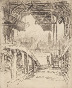 Lauttatalo, 1919. tekijältä Joseph Pennell