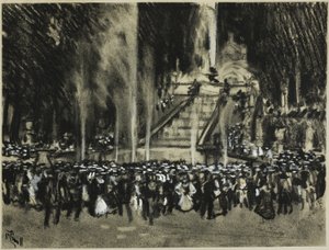 Suihkulähteet leikkimässä La Granjassa tekijältä Joseph Pennell