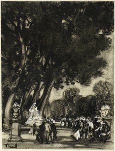 Saaren puutarha, Aranjuez tekijältä Joseph Pennell