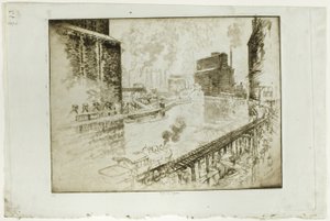 The Grain Elevators, Chicago tekijältä Joseph Pennell