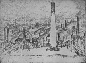 The Great Stack, Bradford, 1909 tekijältä Joseph Pennell
