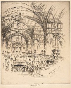 Hall of Iron, Pennsylvania Station, New York tekijältä Joseph Pennell