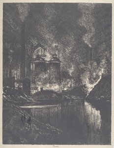 The Lake of Fire, Charleroi, 1911. tekijältä Joseph Pennell
