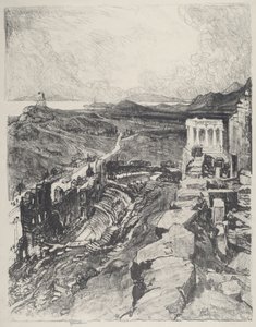 Odeon, Ateena, 1913. tekijältä Joseph Pennell