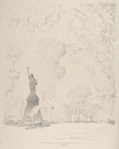 Patsas, New York Bay, 1910. tekijältä Joseph Pennell