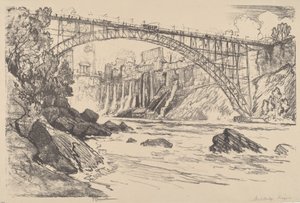 Terässilta, 1910. tekijältä Joseph Pennell