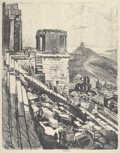 Niken temppeli, Ateena, 1913. tekijältä Joseph Pennell