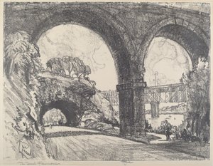 Tunneli puistossa, 1912. tekijältä Joseph Pennell