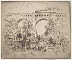 The Viaduct, D., L. & W., Nicholson, Pa. tekijältä Joseph Pennell