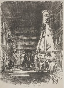 Valkoiset ja mustat vasarat (litho) tekijältä Joseph Pennell