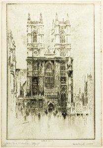 West Front, Westminster Abbey tekijältä Joseph Pennell