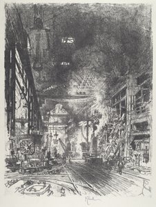 Uuneissa, 1916. tekijältä Joseph Pennell