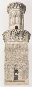 38. Minareetti, Mohammed el Naçerin moskeija, Kairon alaosa. ja yläosa, 1843. tekijältä Joseph Philibert Girault De Prangey