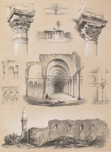 Yksityiskohdat, Amroun moskeija, Kairo, 1843. tekijältä Joseph Philibert Girault De Prangey