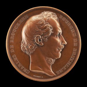 Charles de Brouckère, 1796-1860, Brysselin pormestari 1848 [kääntöpuoli], 1854. tekijältä Joseph Pierre Braemt