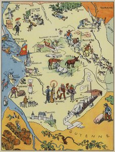 Aunis Et Saintonge-Angoumois-Poitou (väriliitos) tekijältä Joseph Porphyre Pinchon