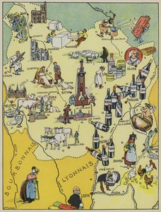 Burgundy-Nivernais (värilitro) tekijältä Joseph Porphyre Pinchon