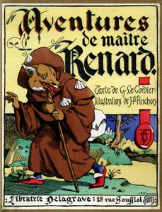 Kirjan "Les aventures de Maitre Renard" kansi (painettu) tekijältä Joseph Porphyre Pinchon