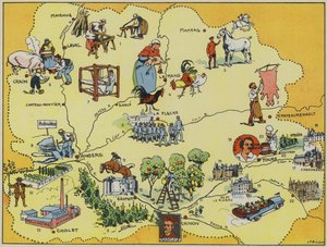 Maine-Anjou-Touraine (värilitro) tekijältä Joseph Porphyre Pinchon