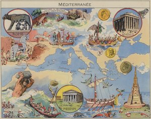 Mediterranee (värilitro) tekijältä Joseph Porphyre Pinchon