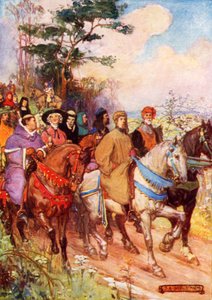 Chaucerin pyhiinvaeltajat hänen itsensä johdolla tekijältä Joseph Ratcliffe Skelton