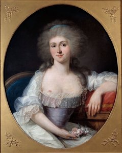 Marie Therese Louise de Savoie Carignanin, prinsessa de Lamballen muotokuva (1749-1792) Joseph Siffred Duplessisin (1725-1802) maalaus (Joseph-Siffred, Joseph Siffrede, Joseph-Siffrede, Joseph Siffrein, Joseph-Siffrein Metz 8. vuosisadalla) Kuvataide