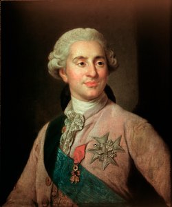 Ranskan kuninkaan Ludvig XVI:n (1754-1793) muotokuva kultaisen fleece-ritarikunnan tunnusmerkillä. Joseph Siffred Duplessisin (1725-1802) maalaus (Joseph-Siffred, Joseph Siffrede, Joseph-Siffrede, Joseph Siffrein, Joseph- Siffrein) 1700-luku M