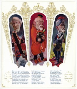 Ranskan poliittiset karikatyyrit (värilitho)