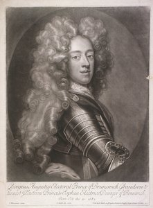 Ison-Britannian kuninkaan George II:n soikea muotokuva, 1706