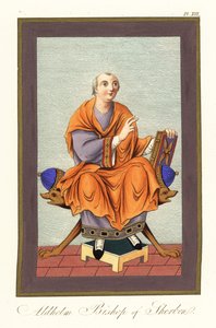 Aldhelm, Sherbornin piispa c639-709, 1851 (kaiverrus)