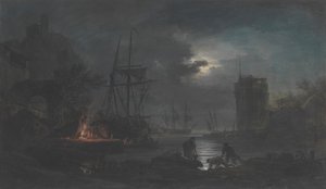 Moonlight, n.d.. tekijältä Joseph Vernet.
