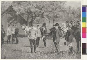 Keisari Franz Joseph I ja keisari Vilhelm II Rendezvousplatzilla (Rendezvous-aukiolla) Totiksessa.