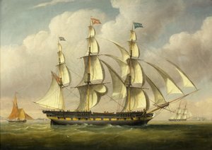 Laiva "Severn", n. 1835 (öljy kankaalle)