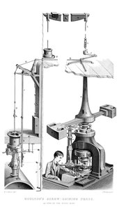 Boultons Screw Coining Puristin, käytetty Royal Mint, 1866.
